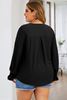 Picture of CURVY GIRL SPLIT NECK AND FLOUNCE SLEEVE BLOUSE